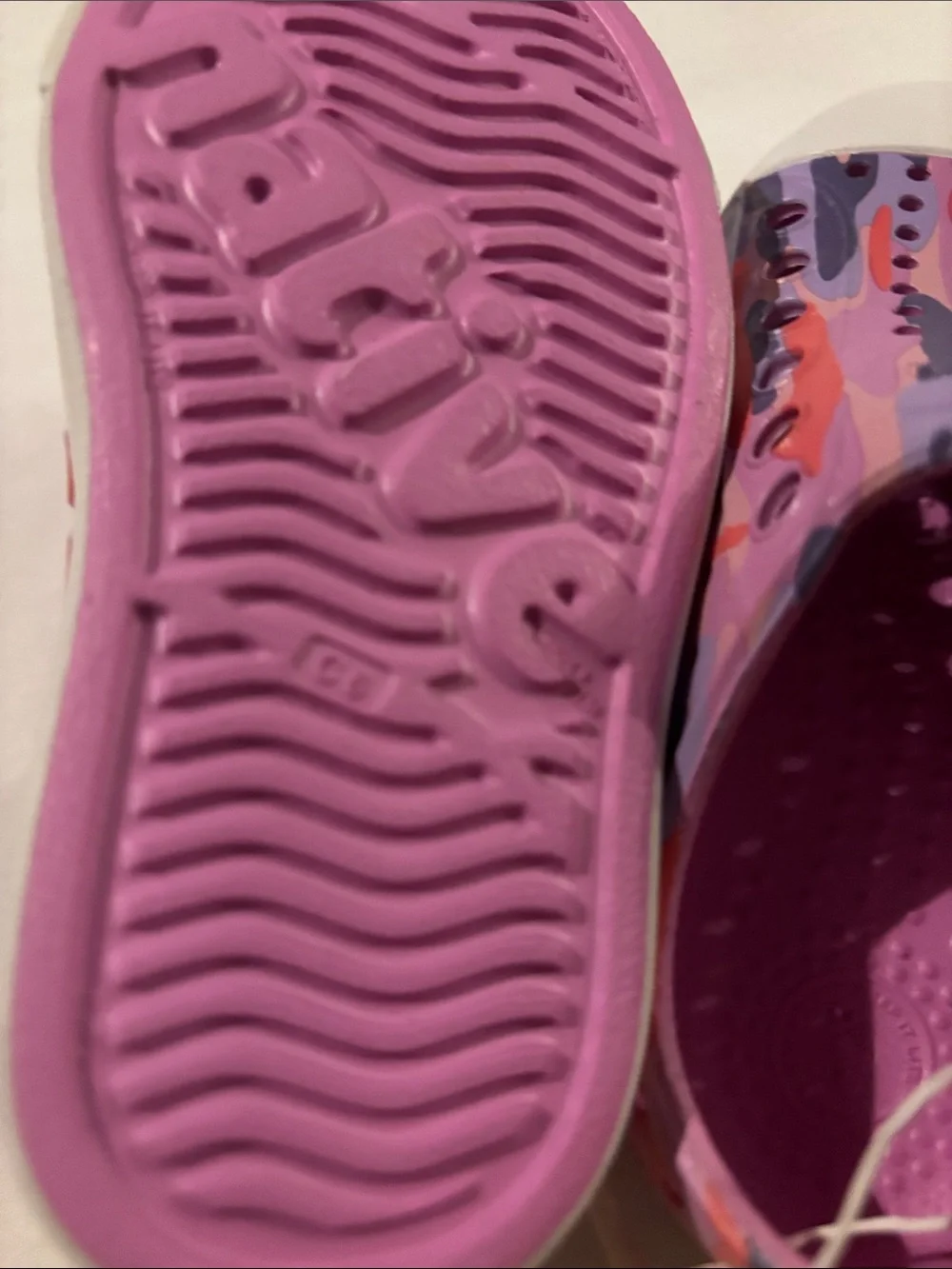 Native Kids Slip-On Water Shoes in Pink Purple Orange Multi